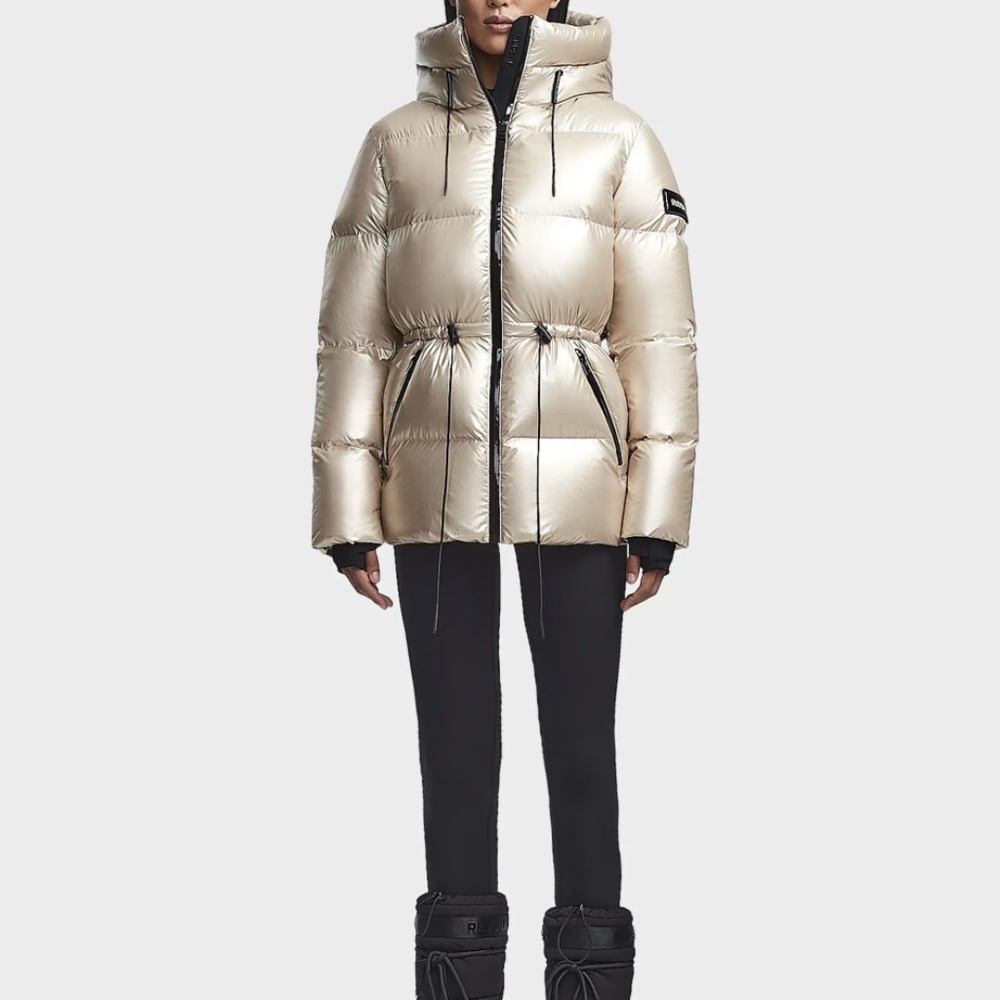 Rudsak Women's down coat in gold and in medium, with tags